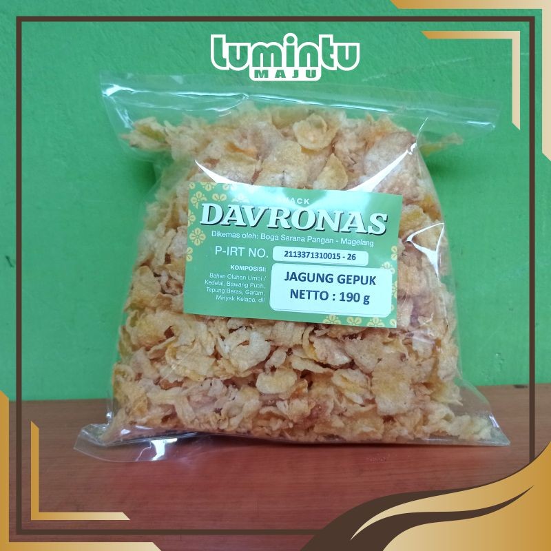 

KERIPIK JAGUNG GEPUK 190GR DAVRONAS / camilan dan oleh-oleh khas Magelang