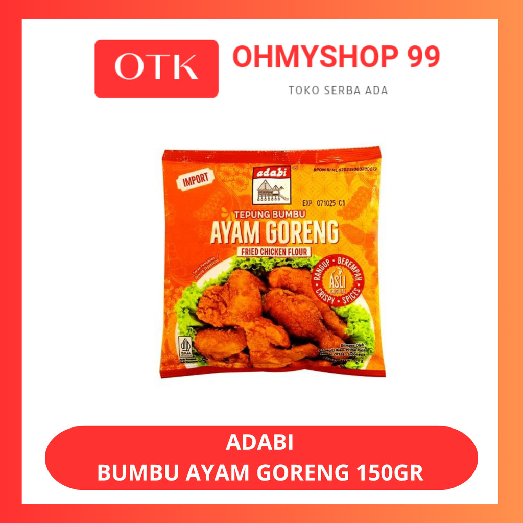

Adabi Tepung Bumbu Ayam Goreng 150gr