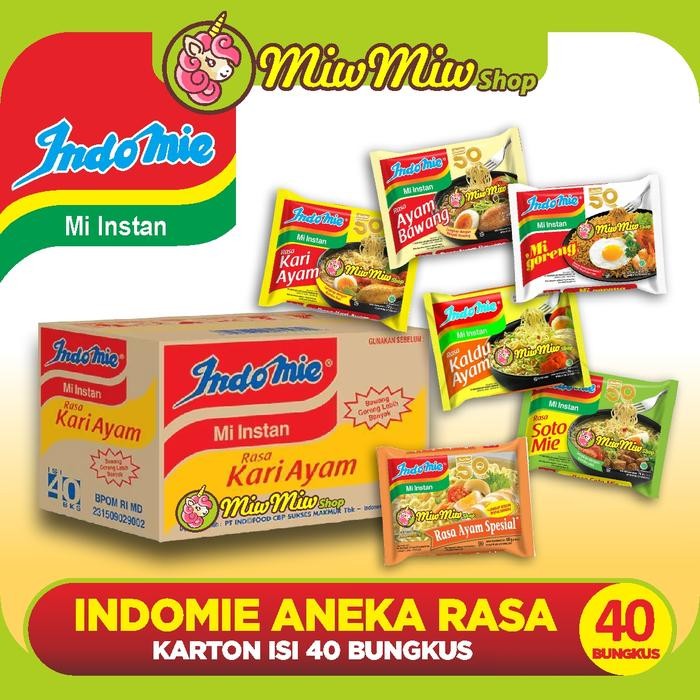 

Mumpung Murah INDOMIE - Mie Instant / Mi Instan (Grosir) Karton/ Dus isi 40 Bungkus - MI GORENG