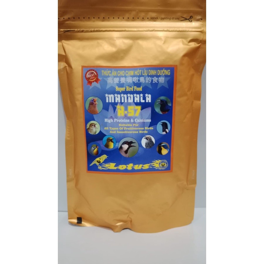 Voer Lotus Mandala Gold Pakan Murai Kacer Hwamei Poksay Cucak Rowo Anis