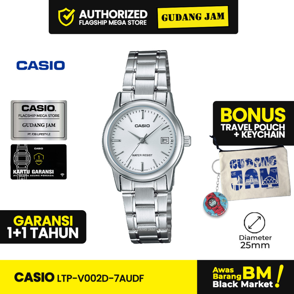 Jam Tangan Casio LTP-V002D-7AUDF LTP-V002D-7A LTP-V002D LTP-V002 LTPV002D LTP V002D *