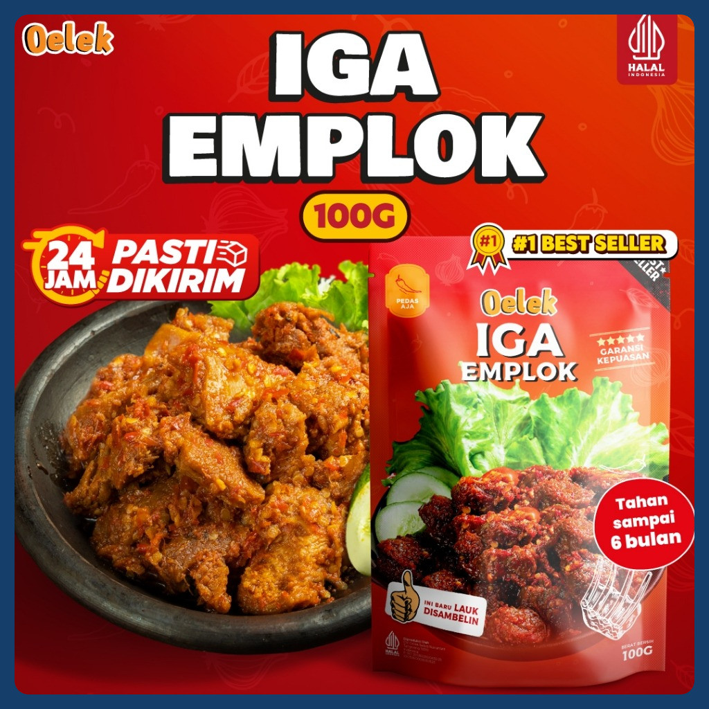 

Iga Emplok Oelek (100gr) / Iga Mercon / Iga Sambal / Oseng Iga