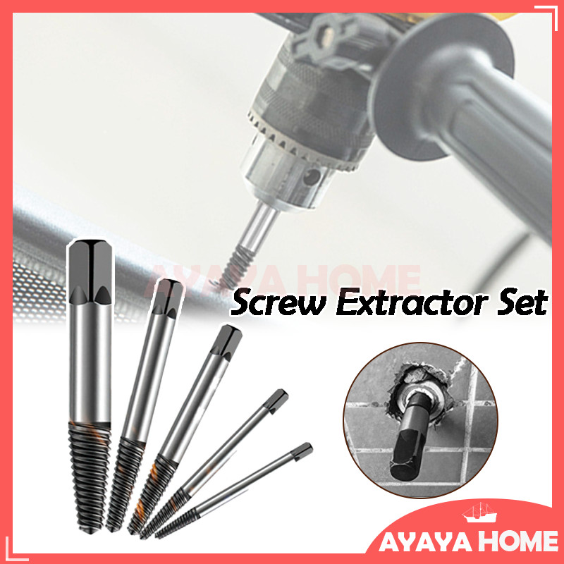 Screw Extractor Set /Alat Pembuka Baut Rusak Patah /Balik Pembuka Baut Rusak