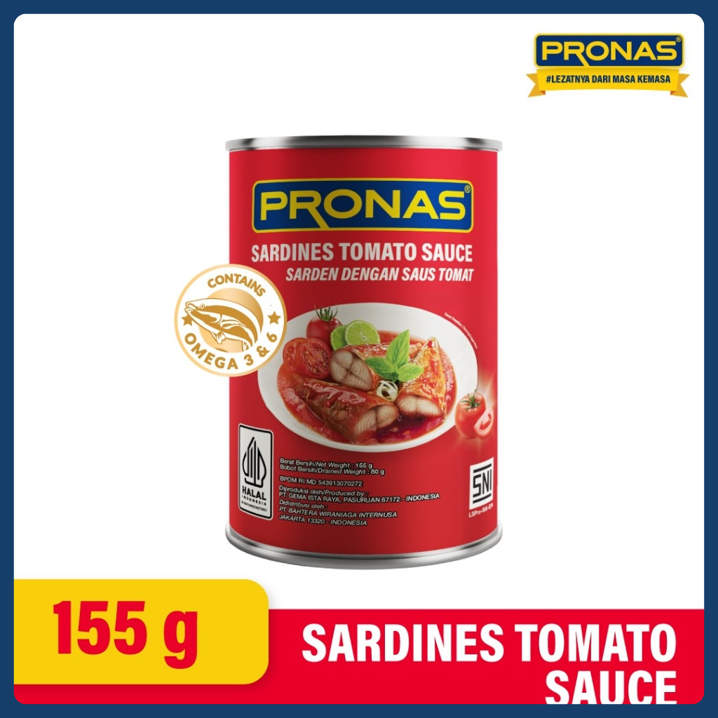 

PRONAS Sarden Tomat 155 gr