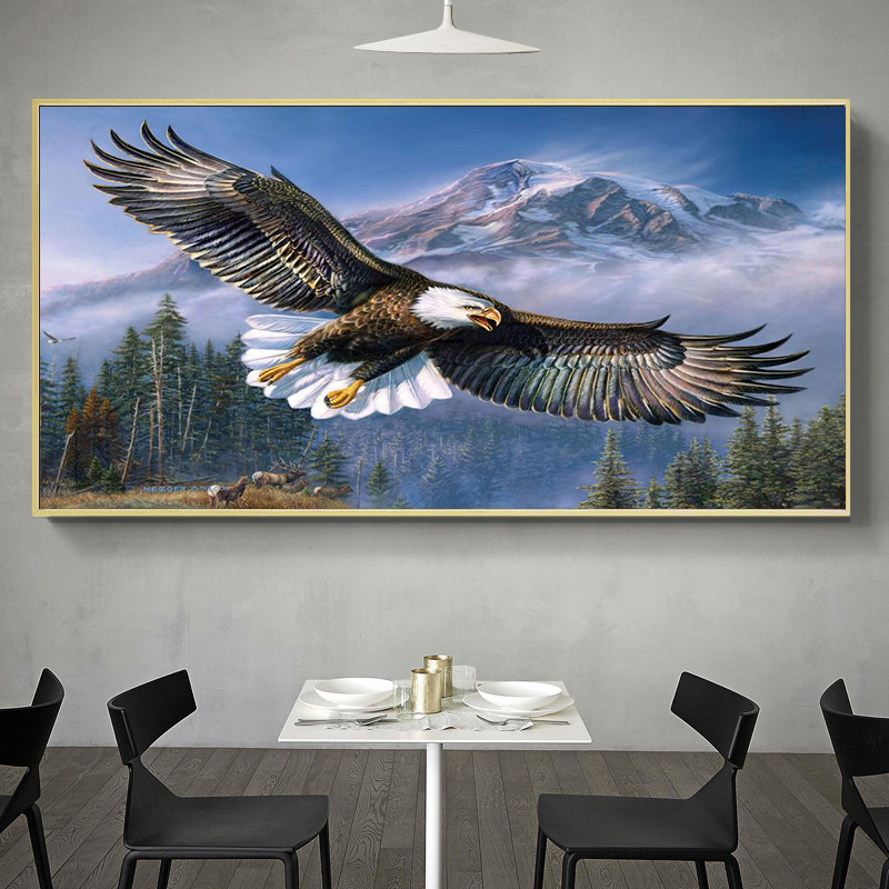 

Modern Animal Eagle Picture for Interior Home Decor Canvas Painting Wall Art Posters and Prints for Living Room Decor No Frame