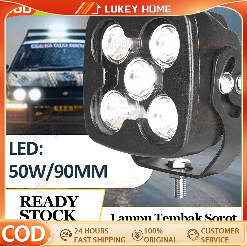 50 Watt 100% ORI Lampu volvo alat berat Sorot Heavy Duty Offroad Tembak dotrek mobil volt truk Balak