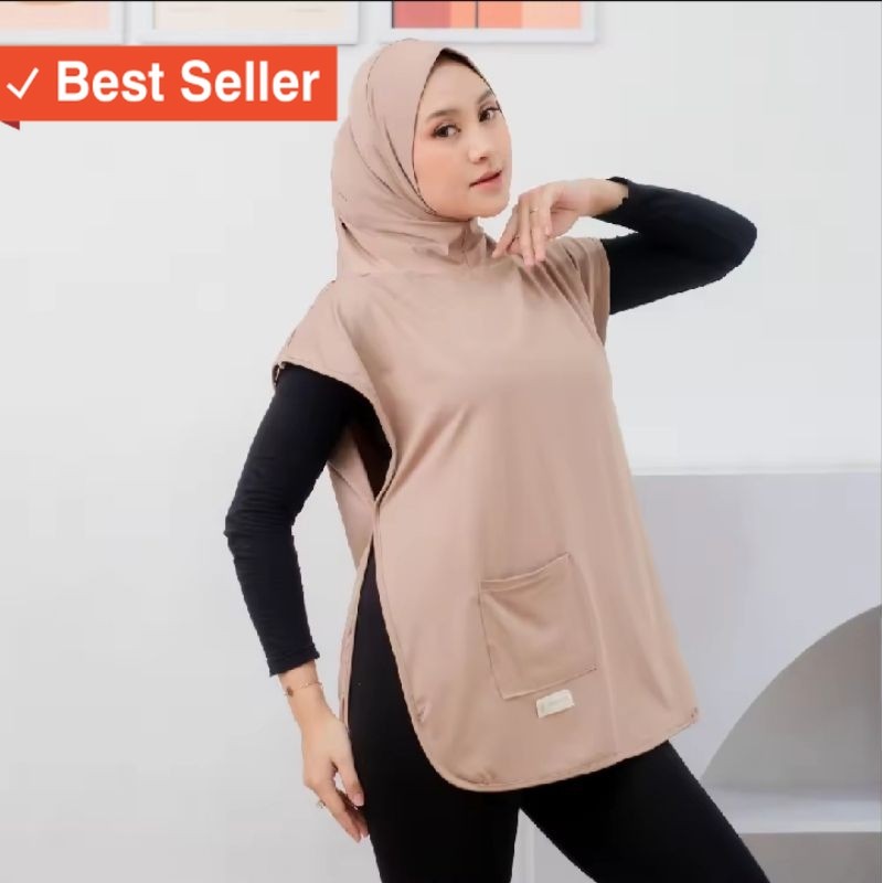 Vest Murah Wanita Sport Muslimah / HIJAB rompi sport jumbo jersy premium LD 120cm rompi olahraga