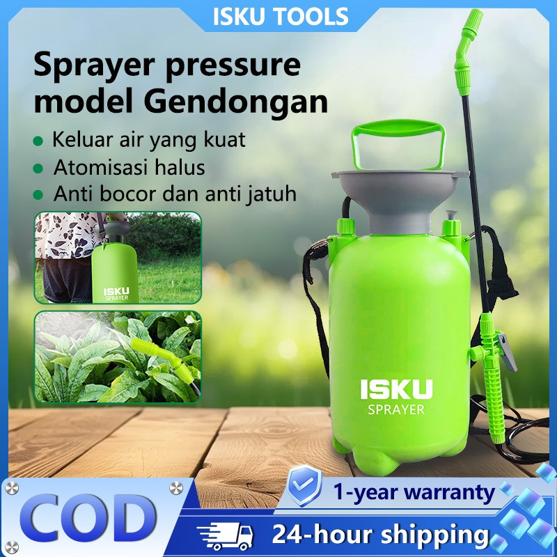 ISKU Sprayer Tanaman 5L Sprayer Semprot Sprayer 5 Liter Pressure Sprayer Alat Kebun Multifungsi