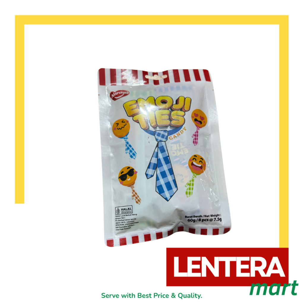 

Naraya Emoji Ties Permen Lunak Bentuk Pelangi Pouch/Box @7.5gr LenteraMart
