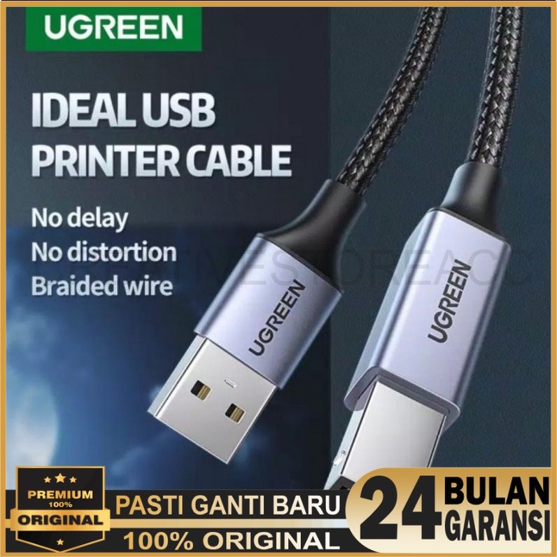 Ugreen Kabel Printer Scanner Usb 2.0 Male to Usb Type B Male - Kabel Printer Ugreen 10351 Kabel Scan
