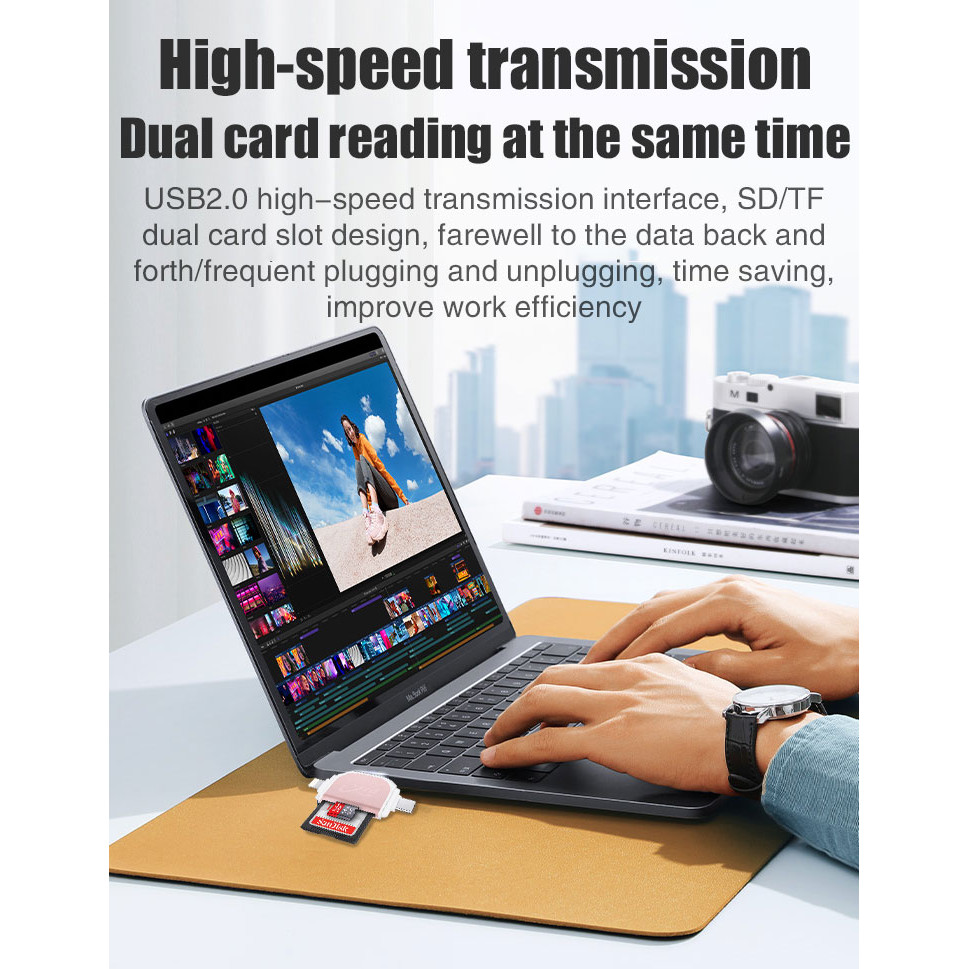 Cell Phone Card Reader Memory Card Reader Fast Card Reader Lightweight and Portable Lightweight Card