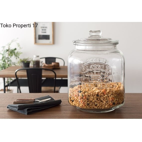 toples kaca besar ukuran large untuk kue kerupuk kedap udara SS SS