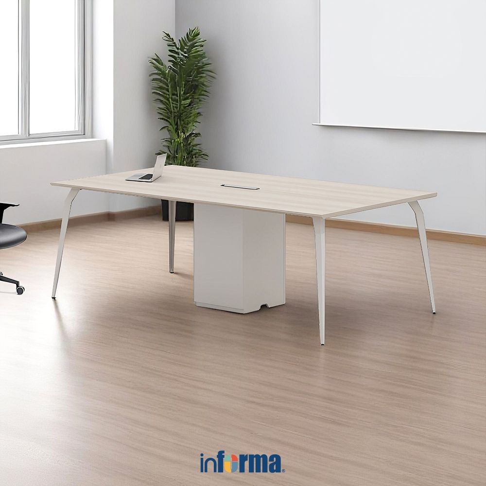 Informa Maven Meja Rapat 220 - Abu-Abu/Cokelat Oak Meeting Table Meja Kerja Ruang Rapat Furnitur Kan