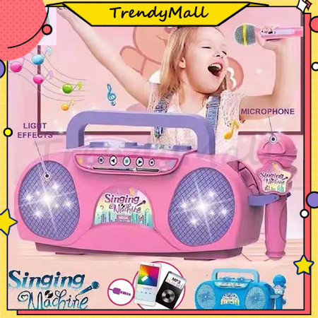 Speaker Microphone Karaoke Set /mic smart/Mainan Anak Microphone Music Box Karaoke Dengan Microphone