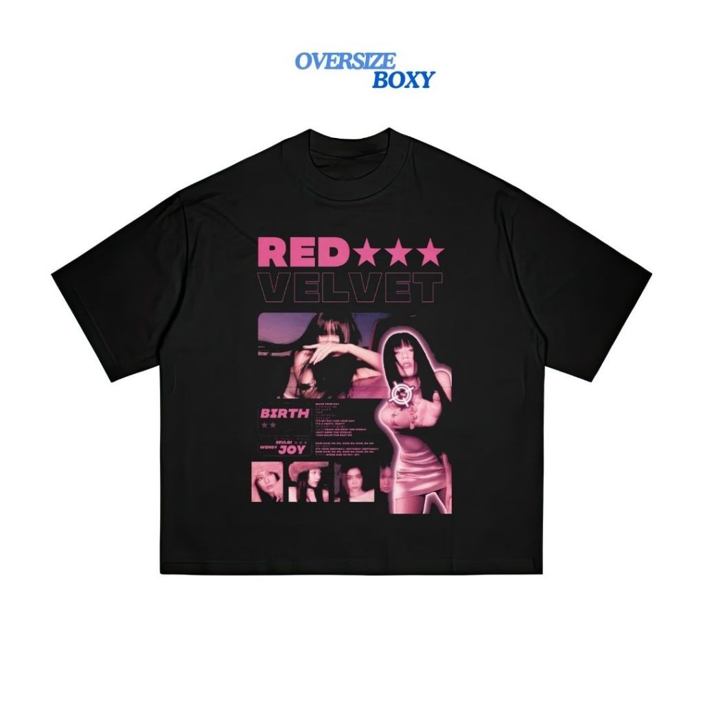 Psycho Crucify "Red Velvet" Black Boxy Oversized T-Shirt | COD | Atasan