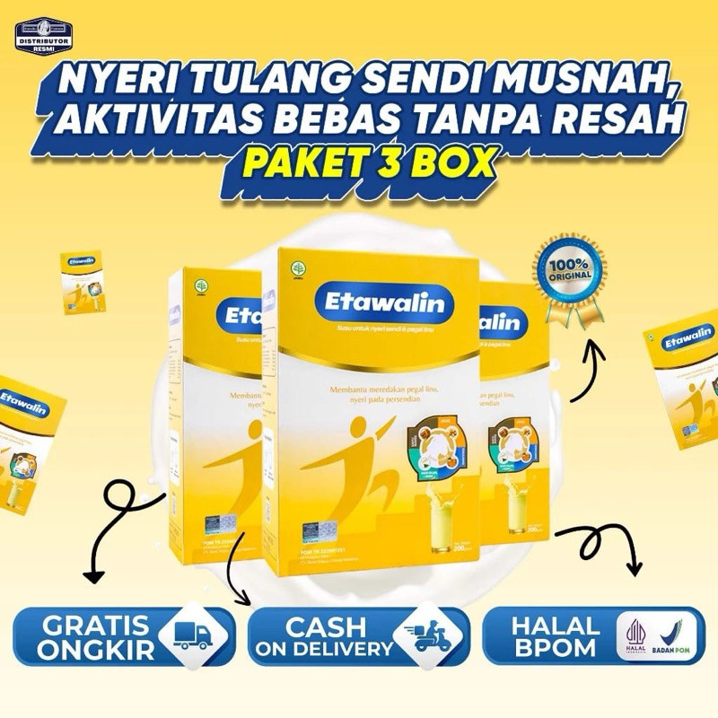 

Paket 3 Box etawalin - susu etawa mengatasi tulang sendi , rematik , sakit pinggang susu etawa original