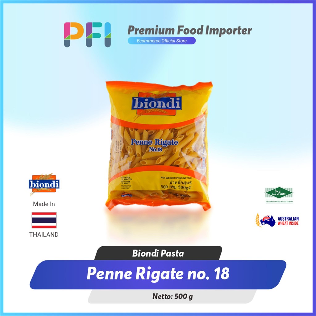 

Pasta Biondi Penne Rigate No 18 500gr