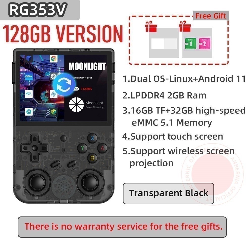 GROSIRUNIK99 ANBERNIC RG353V 128GB Handheld Retro Game Console Emulator 27000 Games
