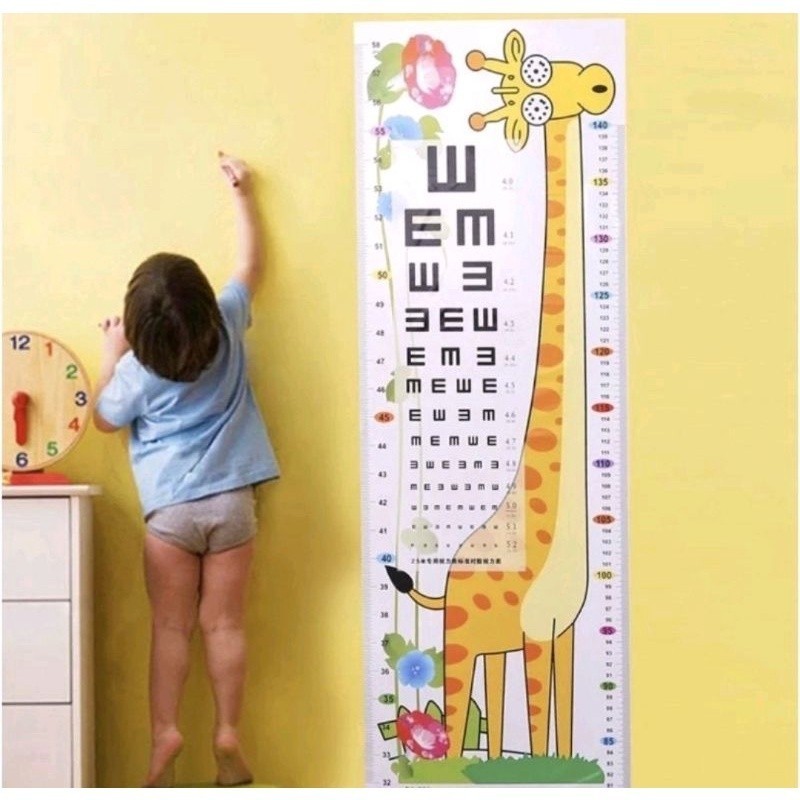 AL Sticker Dinding Pengukur Tinggi Badan Karakter