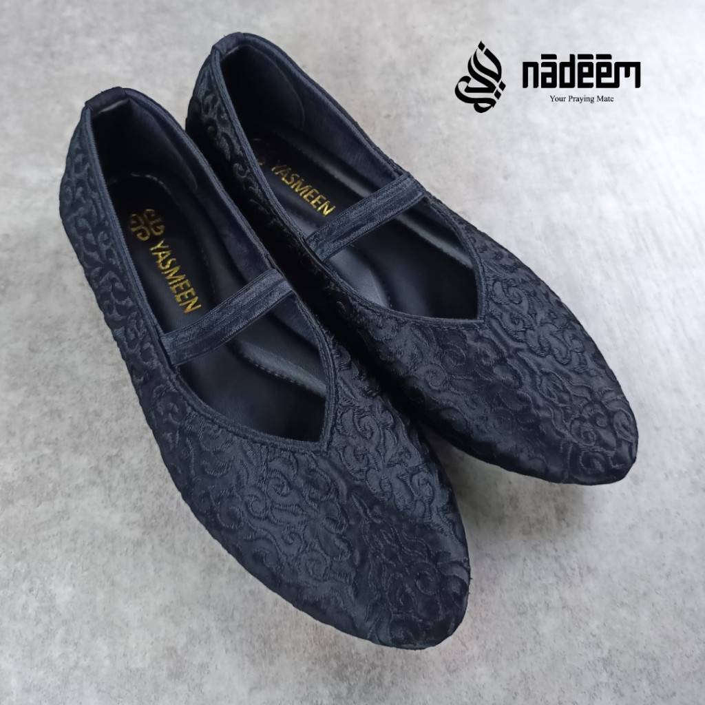 - Sepatu Umrah/Haji Medina | Sepatu bordir | Sepatu Haji dan Umrah | sepatu slip on | Flatshoes Wani