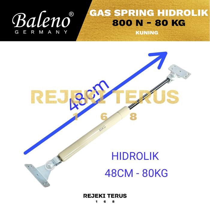 Hidrolik Gas Spring 800 N - 80 Kg Kuning / Ranjang Tempat Tidur Pintu Lemari