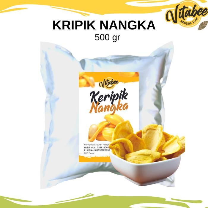 

Kripik Buah Nangka Apel Pisang Nanas Mangga Rambutan Kiloan 500 gram Kualitas Super Eksport - VitabeeNangka500gr