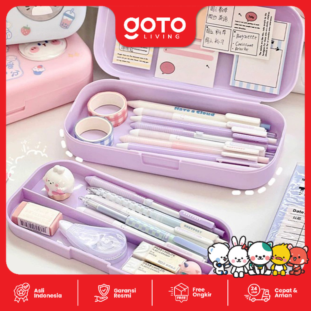 

Goto Theo Pencil Case Tempat Pensil Anak Perempuan Aesthetic