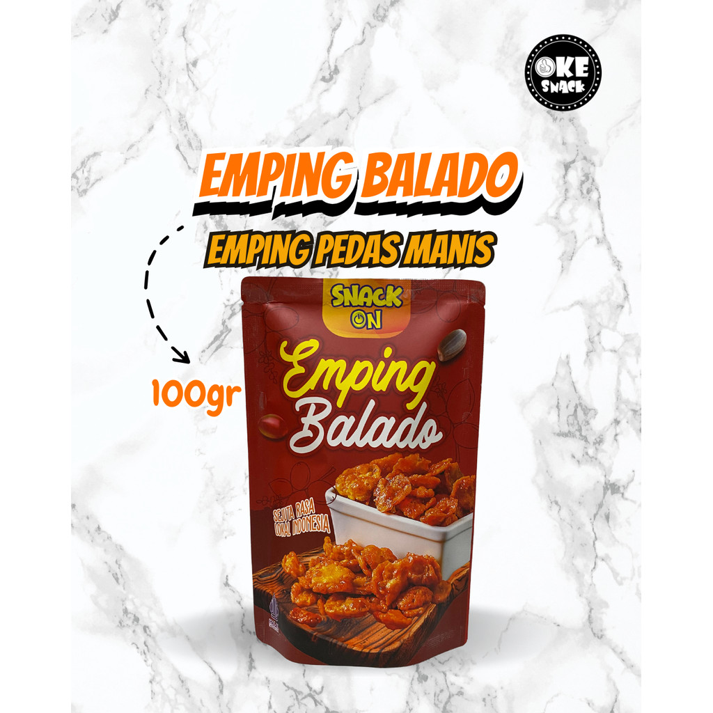 

Snack On Emping Melinjo Balado Pedas Manis 100gr