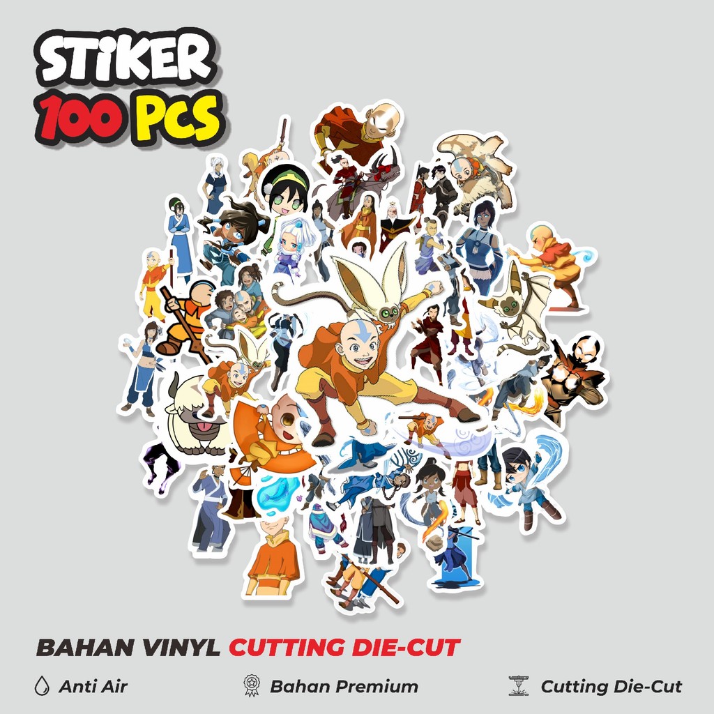 

Terbaru! 50 pcs Sticker Kartun Avatar: The Last Airbender Sticker Dekorasi Lucu Kreatif untuk Notebook, Skateboard, HP