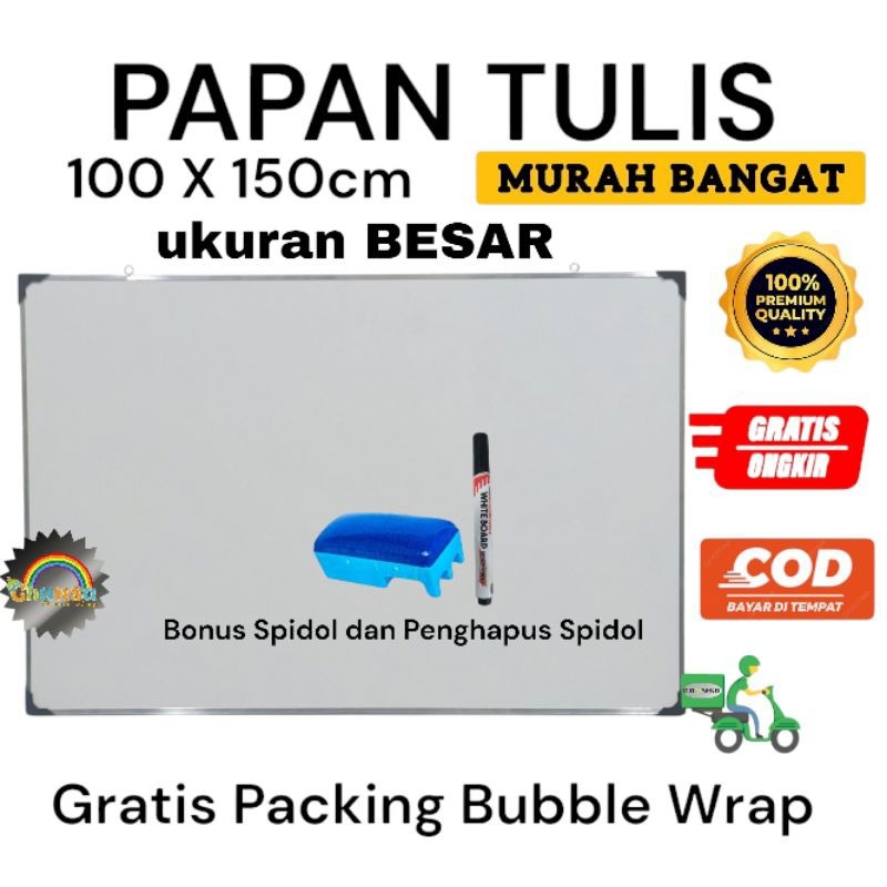 

Papan Tulis Jumbo/Whiteboard/Papan Tulis Spidol Dan Kapur/WHITEBOARD DUA SISI/Papan Tulis Hitam
