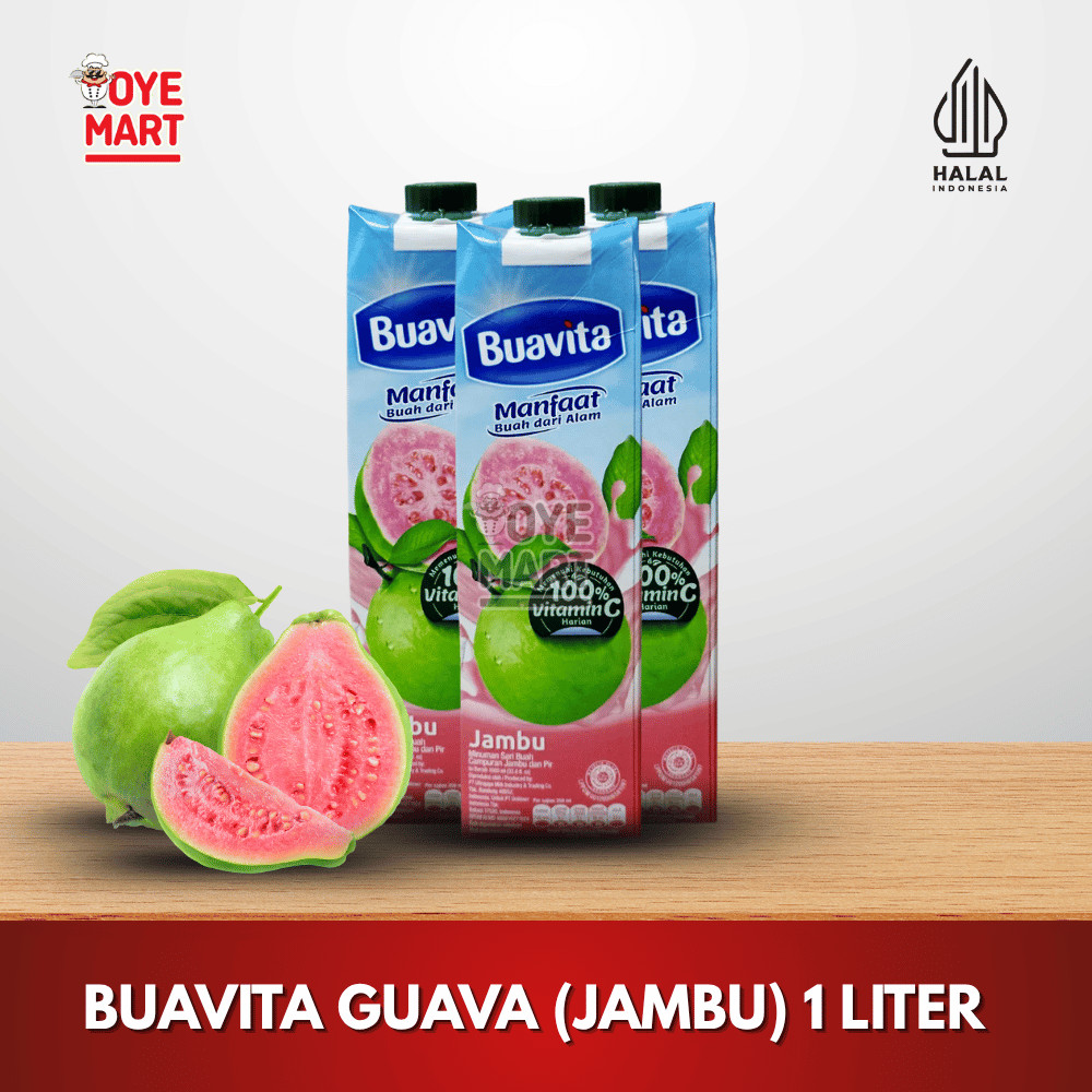 

BUAVITA JUICE GUAVA 1LITER / JUS BUAH RASA JAMBU