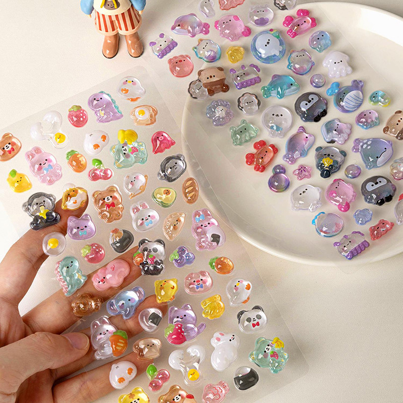 

3D Mini Rabbit Sticker Kawaii Cartoon Animal Stickers Planner Decorative Waterproof Sticker DIY Scrapbook Stationery Stickers