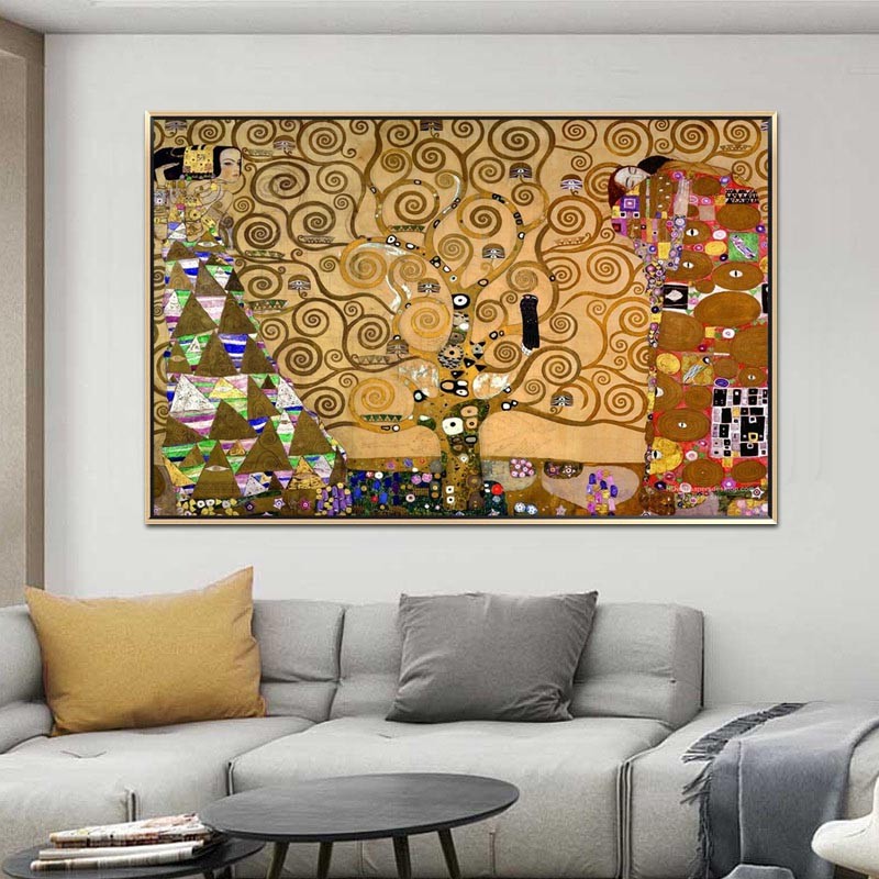 

Tree of Life by Gustav Klimt Handpainted Art Painting on Canvas World Famous Reproduction Wall art canvas painting large size