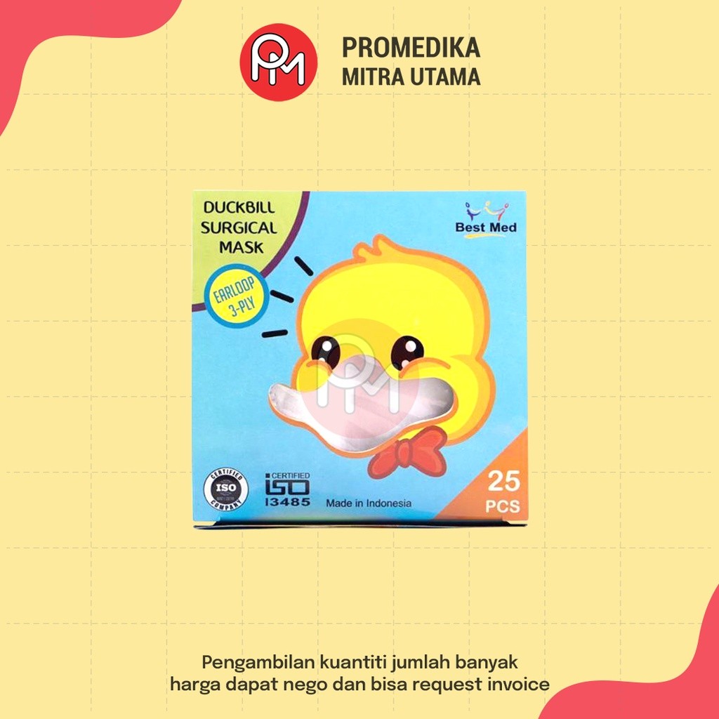 Masker Anak Duckbill Surgical Isi 25 Lembut Merk Bestmed