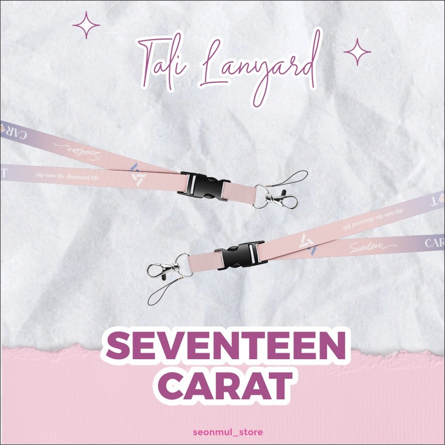 

PRODUK TERLARIS !! LANYARD SEVENTEEN / CARAT / SEBONG / TALI ID CARD / TALI HP CAHOL / GANTUNGAN HP