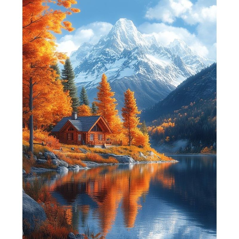 

PhotoCustom Diamond Embroidery Landscape Cross Stitch Mosaic House Painting Rhinestones Handmade Hobby