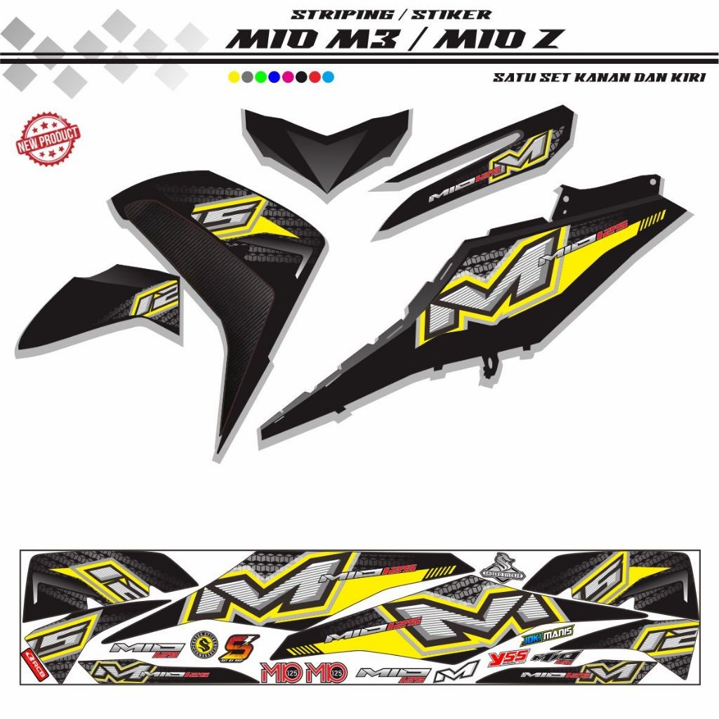 STIKER MOTOR SIMPLE MOTOR MIO M3 MIO Z MIO 125 VARIASI STIKER