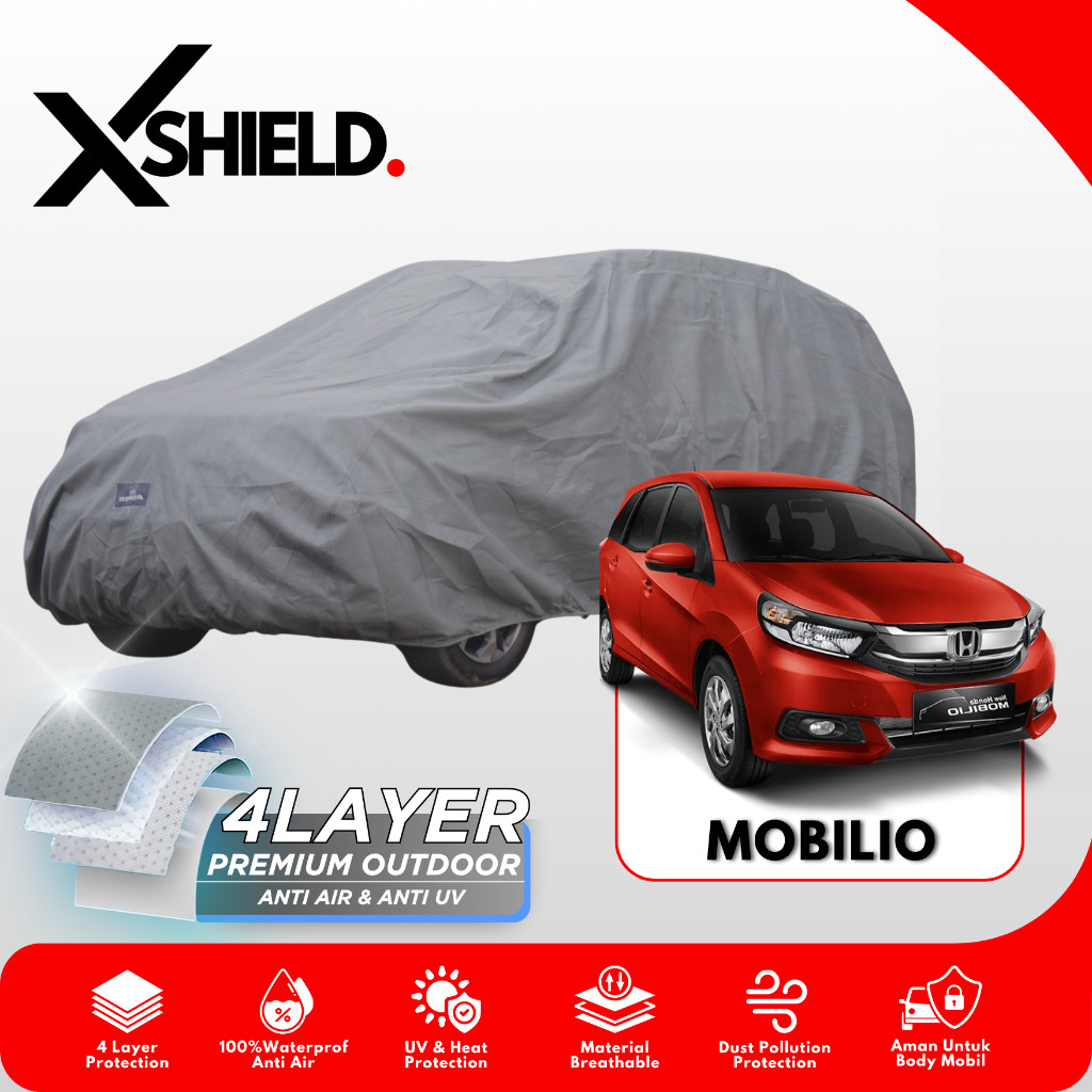 4 Lapis Body Cover Mobil Mobilio Outdoor Sarung Mobil Mobilio Tahan Air Waterproof