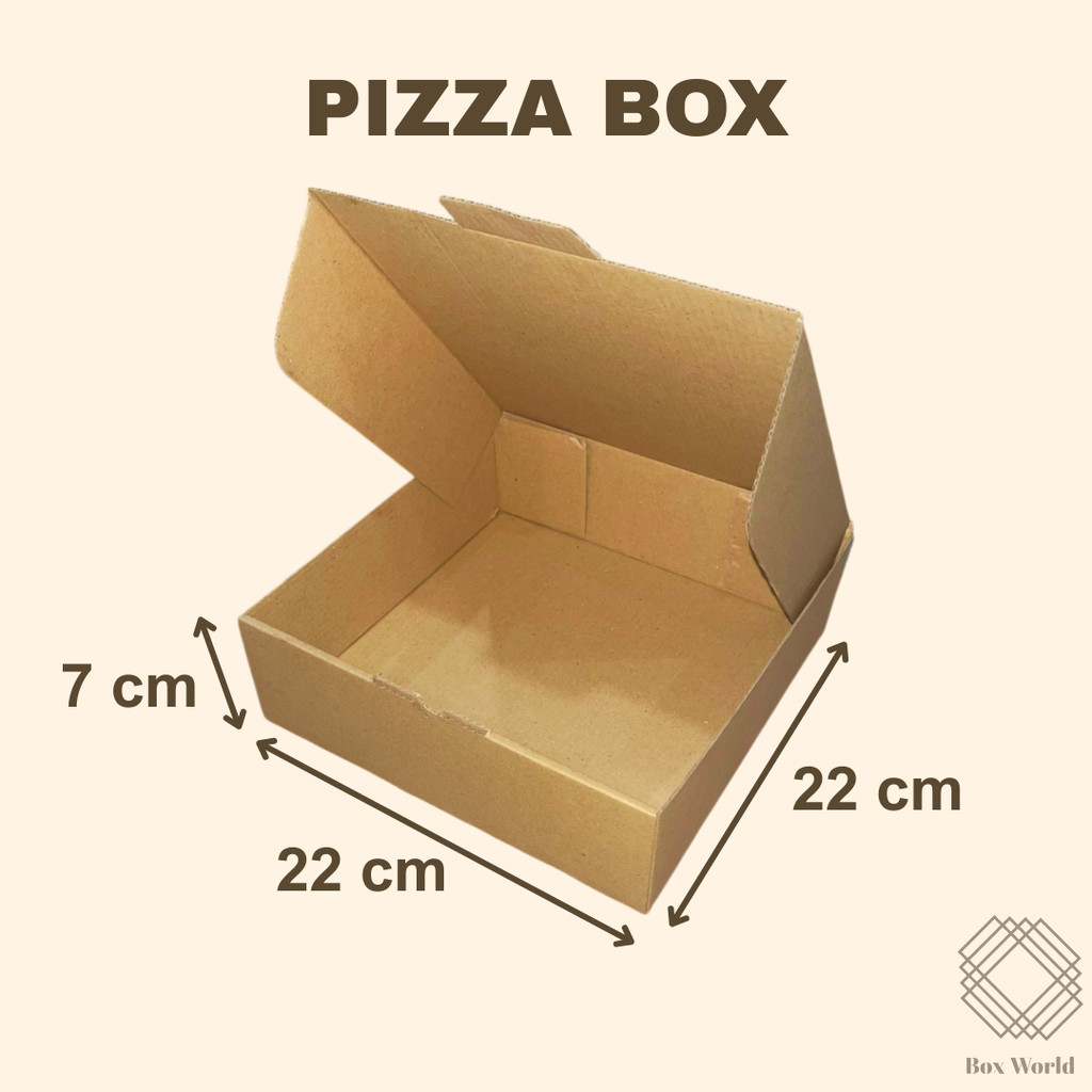 

KARDUS DIECUT SIDELOCK/PIZZA COKLAT POLOS dan BARU (22x22x7cm) - TERMURAH