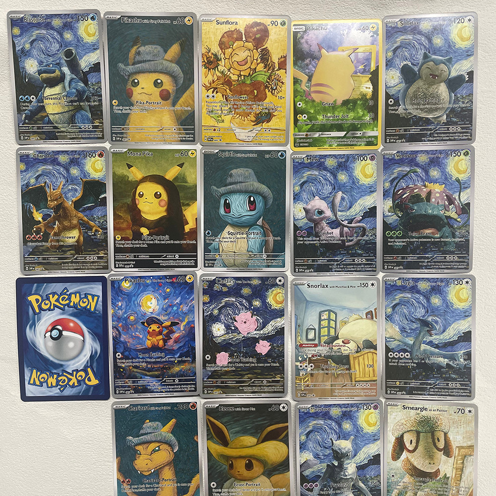 

DIY 18PCS/Set Cartoon PTCG Anime Handmade Card Series Pikachu Charizard Exquisite Glisten Craft Collect Game Card Gifts