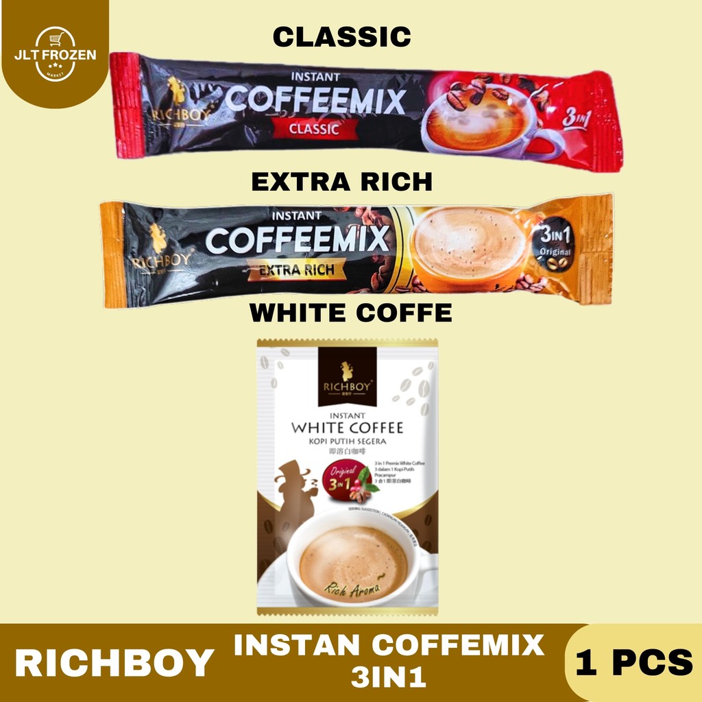 

Richboy Coffemix 3 in 1 20g - 1 PCS / Classic / Extra Rich / White Coffe / Kopi Instan / Import Malaysia / Minuman Serbuk Kopi
