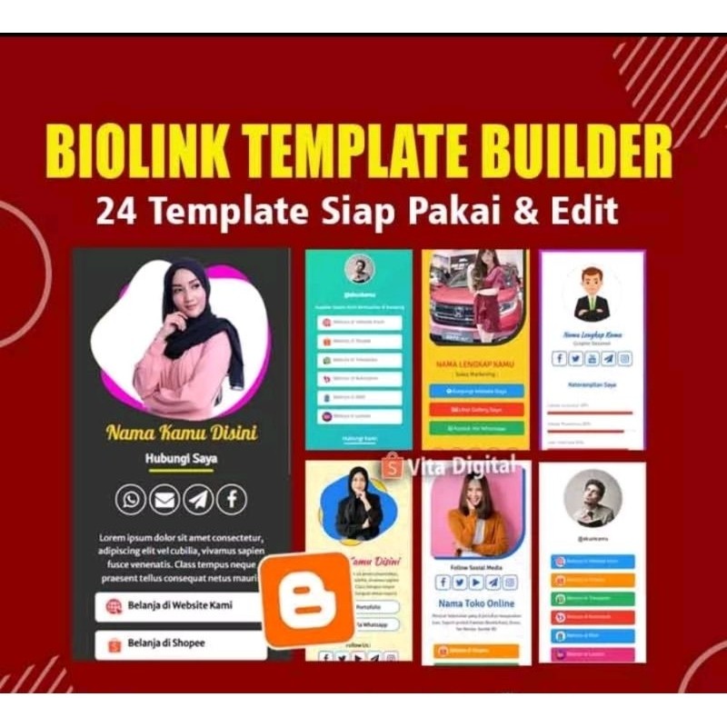 Template Blogger Biolink Builder Multifungsi | Template Blogspot