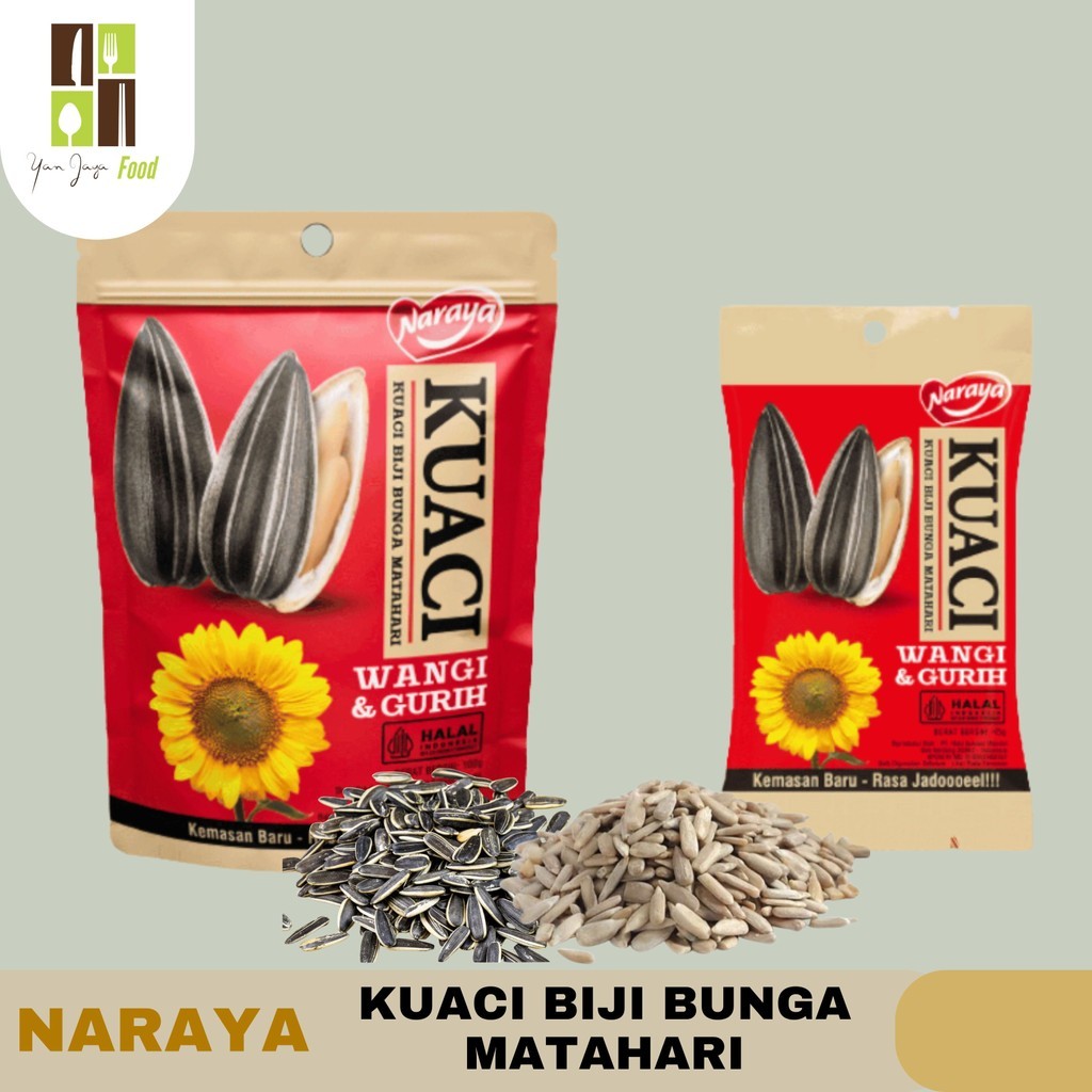 

Naraya Kuaci 100g/220g / Kuaci Biji Bunga Matahari / Snack / Cemilan / Wangi & Gurih / Koaci