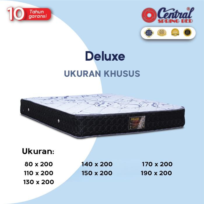 Central Deluxe Kasur Springbed | Ukuran Khusus | Matras Only | Kasur Saja 80 110 130 140 150 170 190