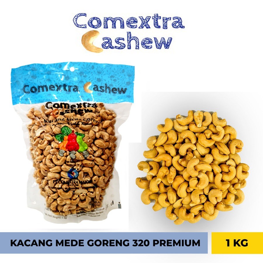 

Kacang Mede Comextra Goreng 1 Kg Utuh 320 Premium - Mete Mente
