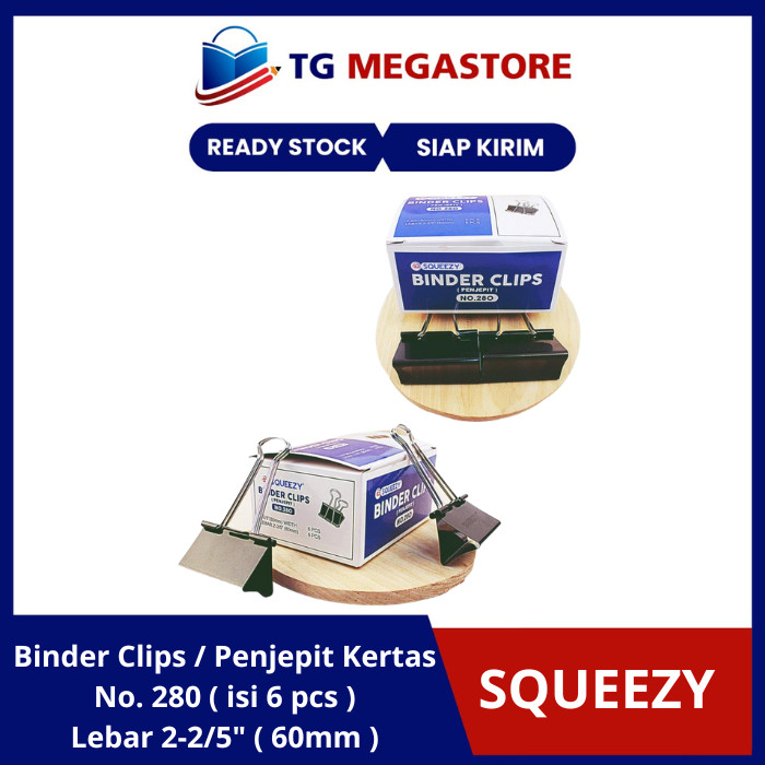 

Binder Clips Squeezy No.280
