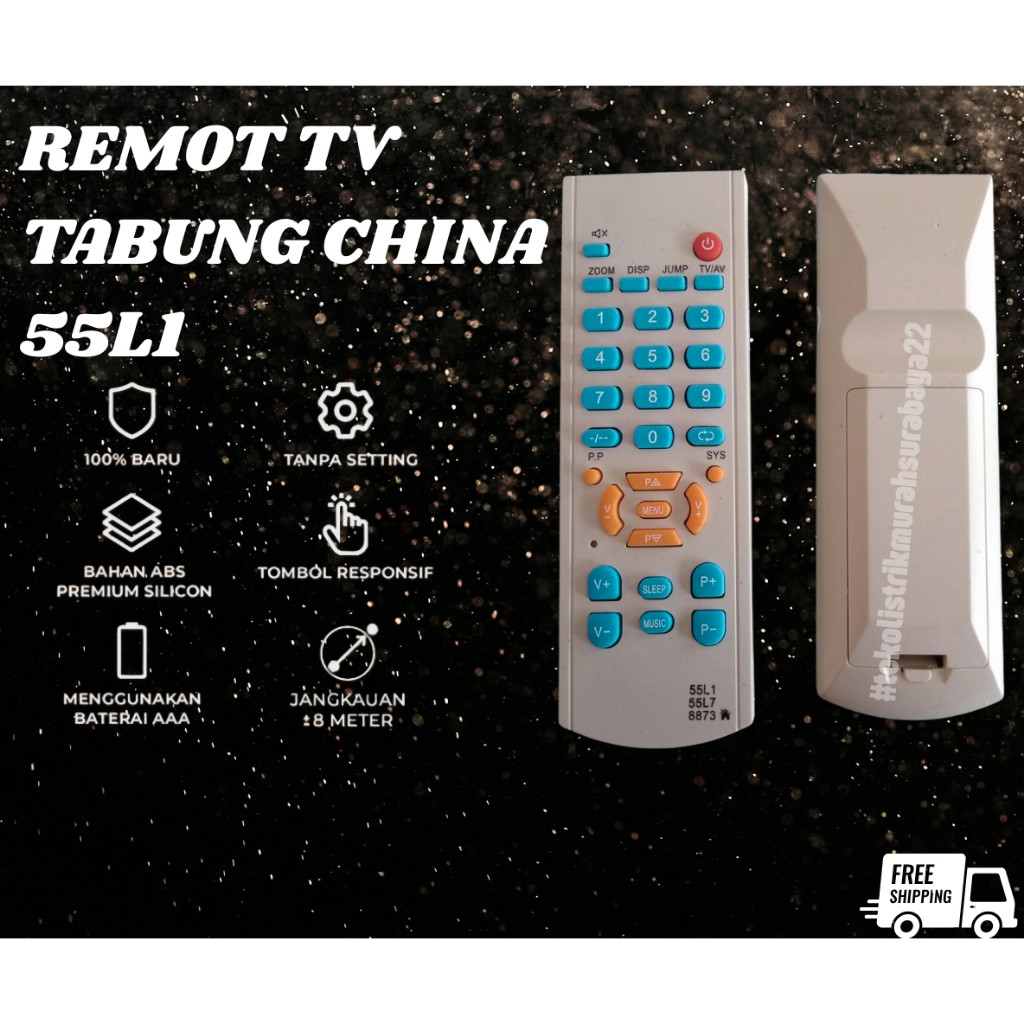 Remote TV Tabung Mesin Tv China 55L1 // remote tv tabung mesin tv china // remote universal tv tabun