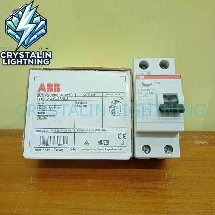 Elcb abb 2p 25a 30ma fh-202