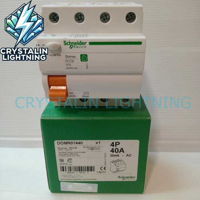 rccb/elcb domae 4p 40a 30ma Schneider