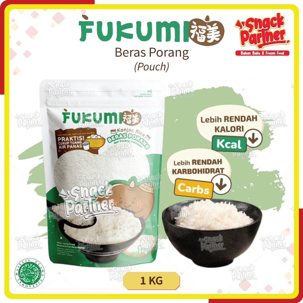 

[EXP 15 SEPTEMBER 2025] FUKUMI BERAS PORANG POUCH 1 KG - Fukumi Shirataki Beras Konjac Rice Diet Pouch 1KG